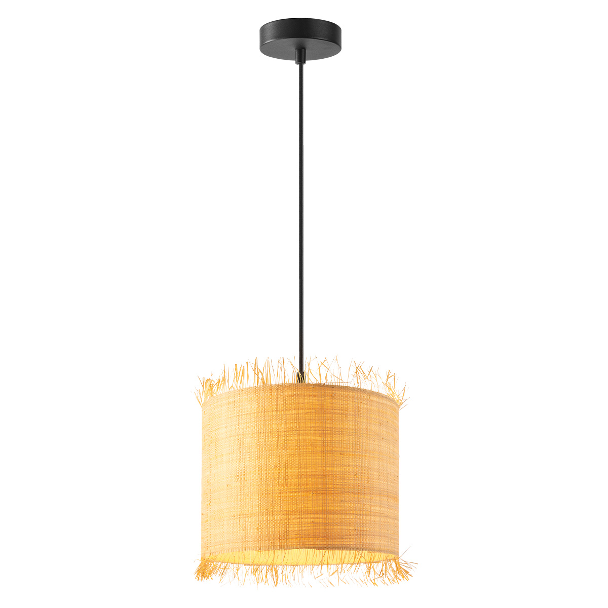 Pendant lamp 1L - grass + metal - natural