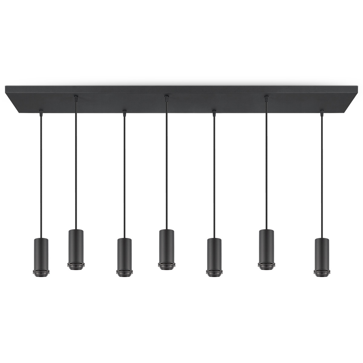 Pendant lamp 7L - sand black