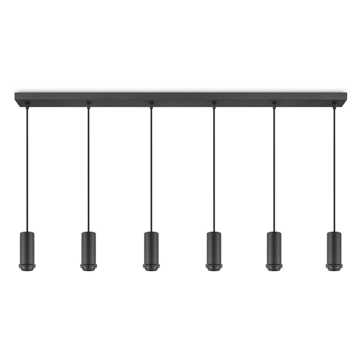 Pendant lamp 6L - sand black