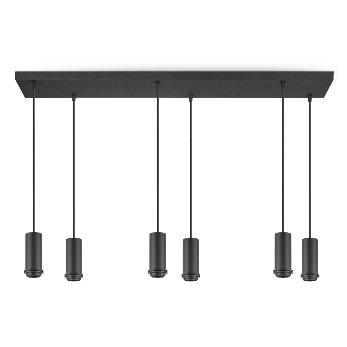 Pendant lamp 6L - sand black
