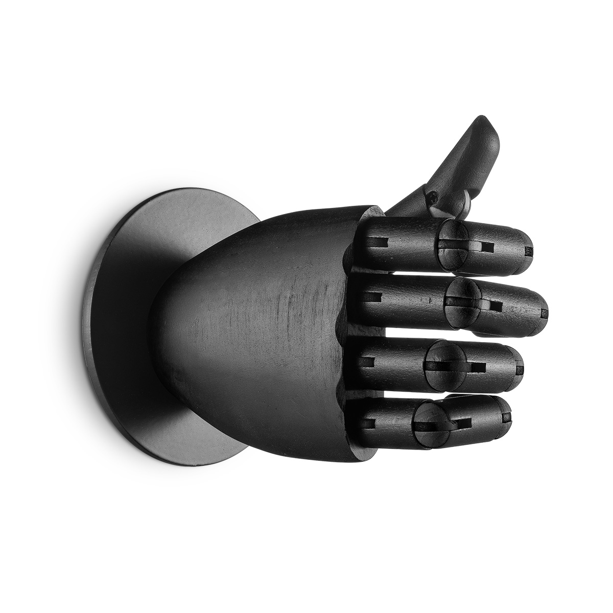 Wall fixture wood hand - mat black