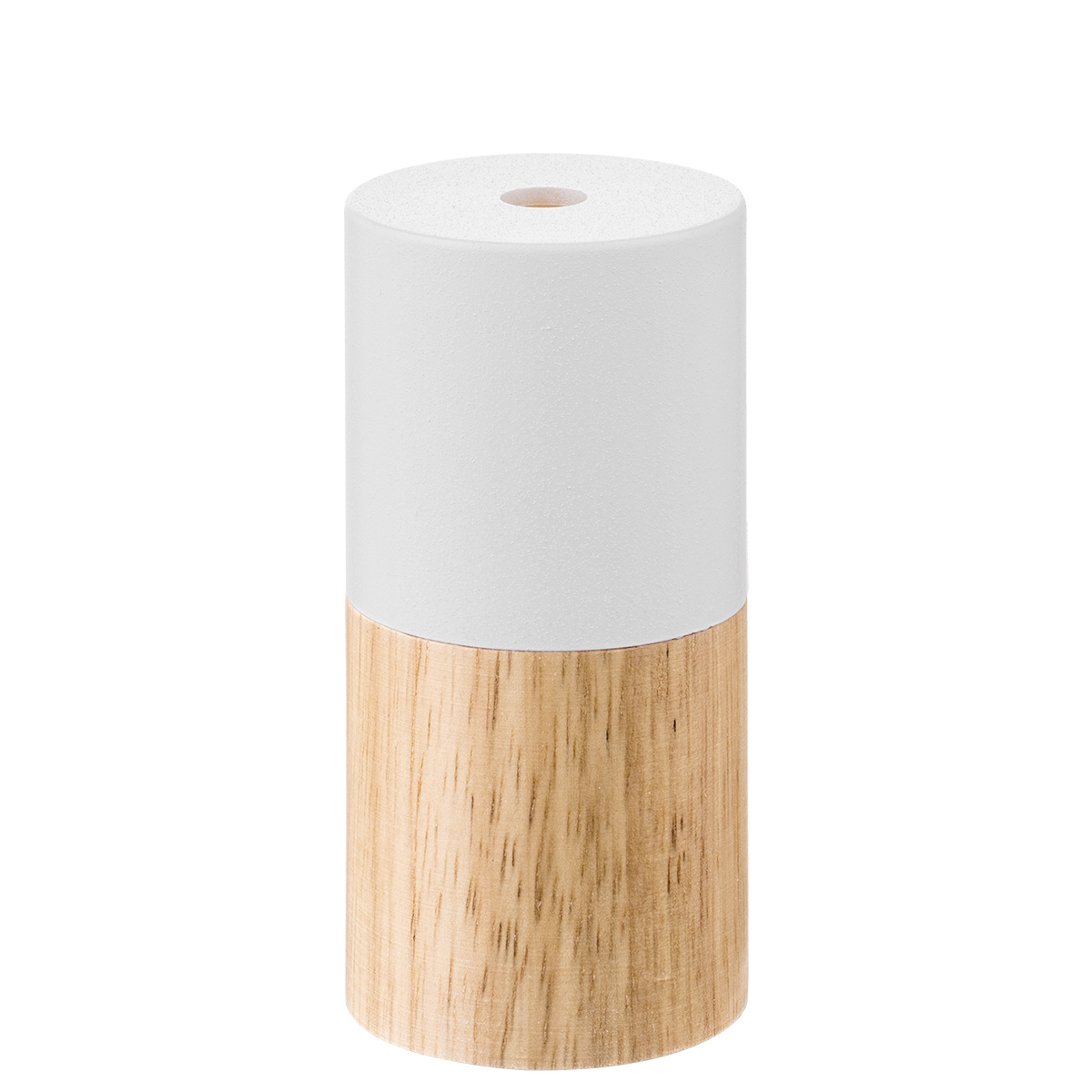 lamp holder plastic + wood - sand white + natural