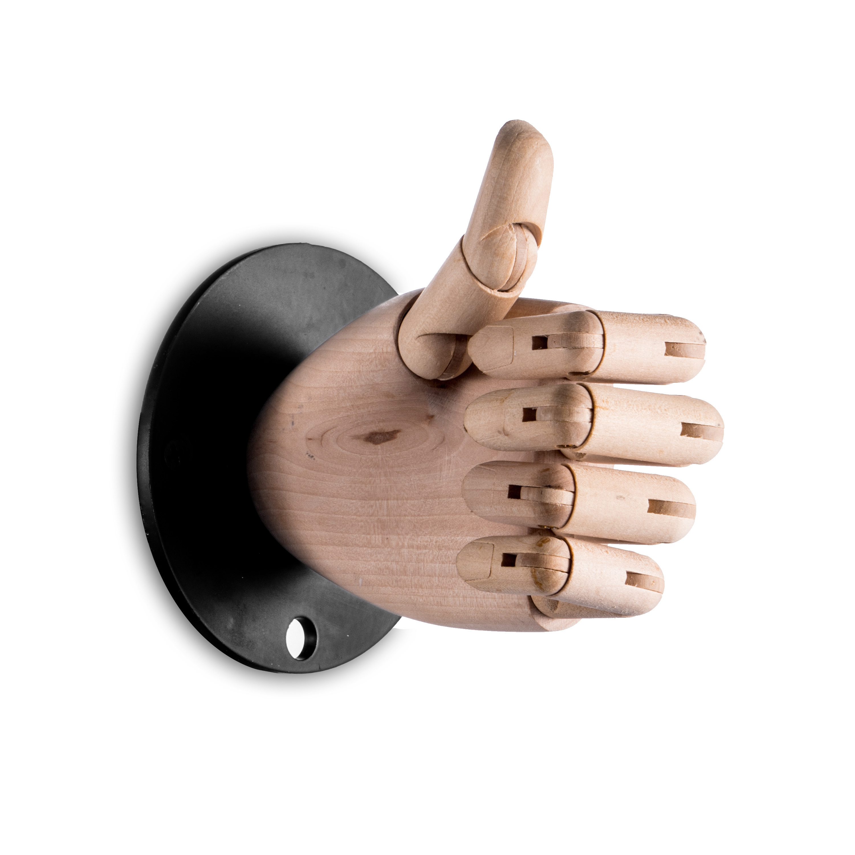 Wall fixture wood hand - natural