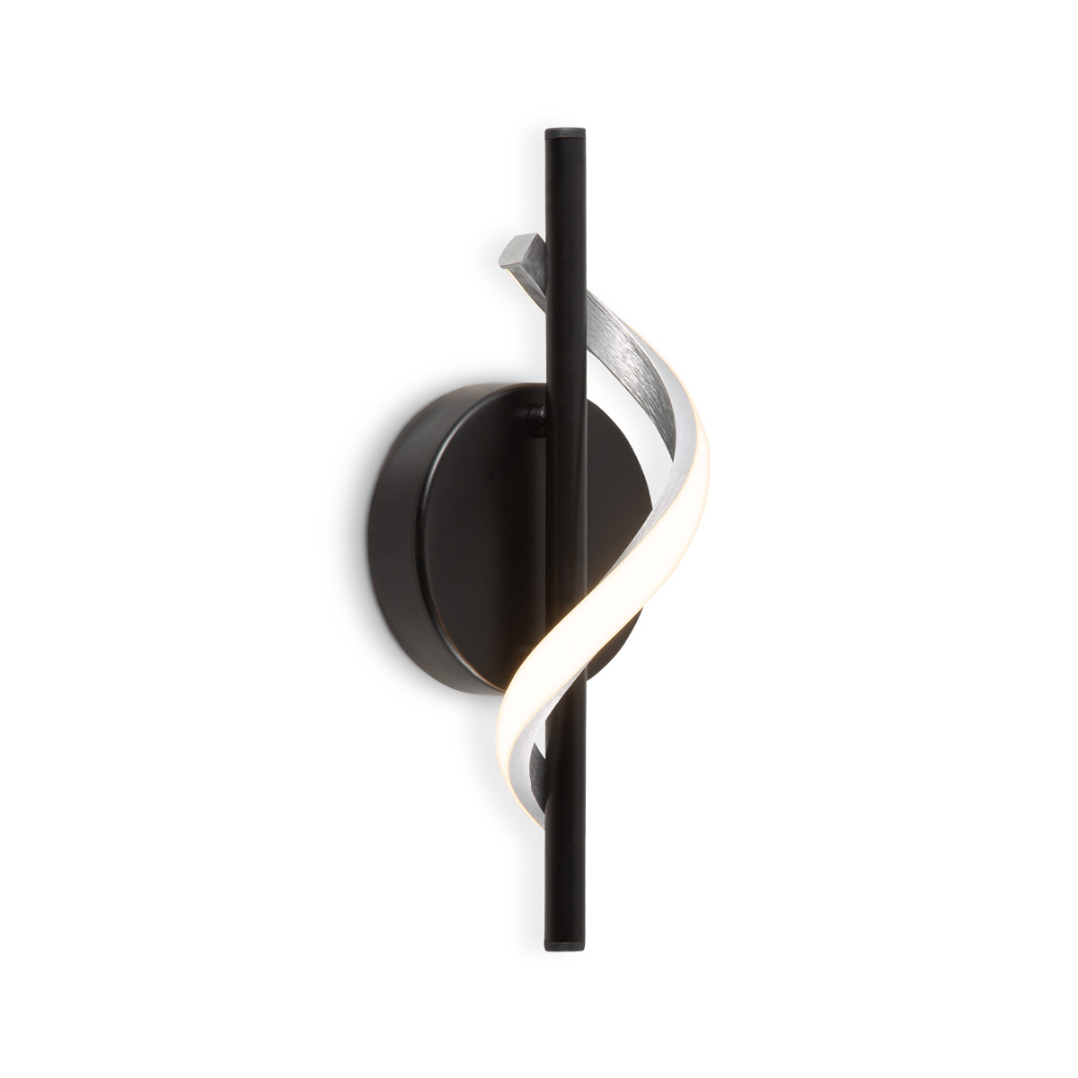 LED wall lamp 1L - sand black + mat satin