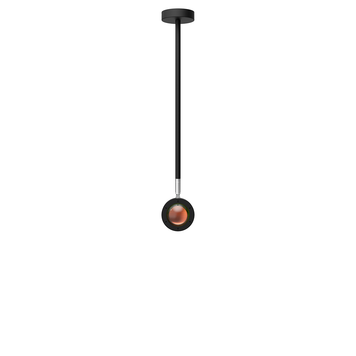 Tangla lighting - TLC7202-01A - LED Ceiling lamp 1 Light - metal + glass - sand black - medium - aura
