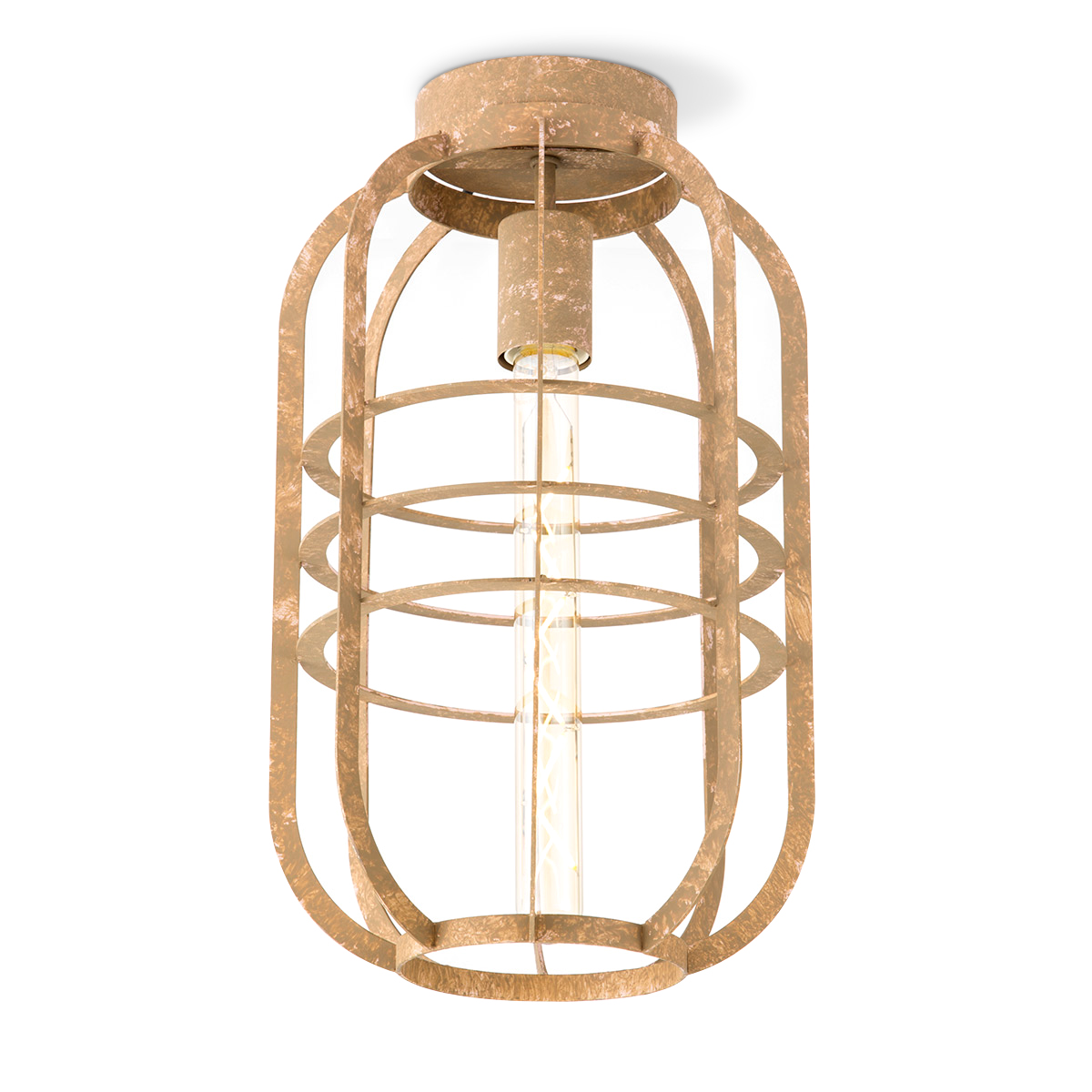 Tangla lighting - TLC5006-01RS - LED Ceiling lamp 1 Light - metal - rusty - large - blade - E27