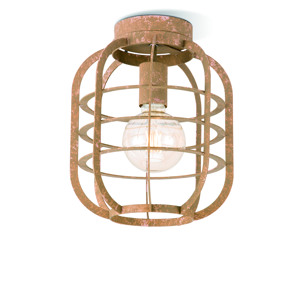 Tangla lighting - TLC5005-01RS - LED Ceiling lamp 1 Light - metal - rusty - medium - blade - E27