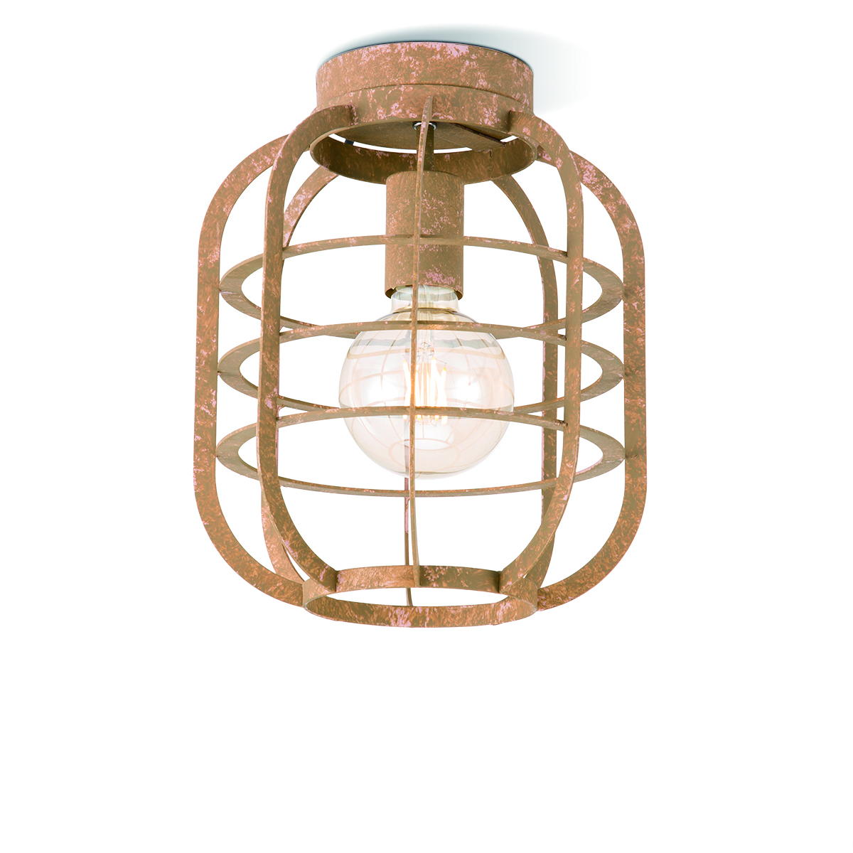 Tangla lighting - TLC5005-01RS - LED Ceiling lamp 1 Light - metal - rusty - medium - blade - E27