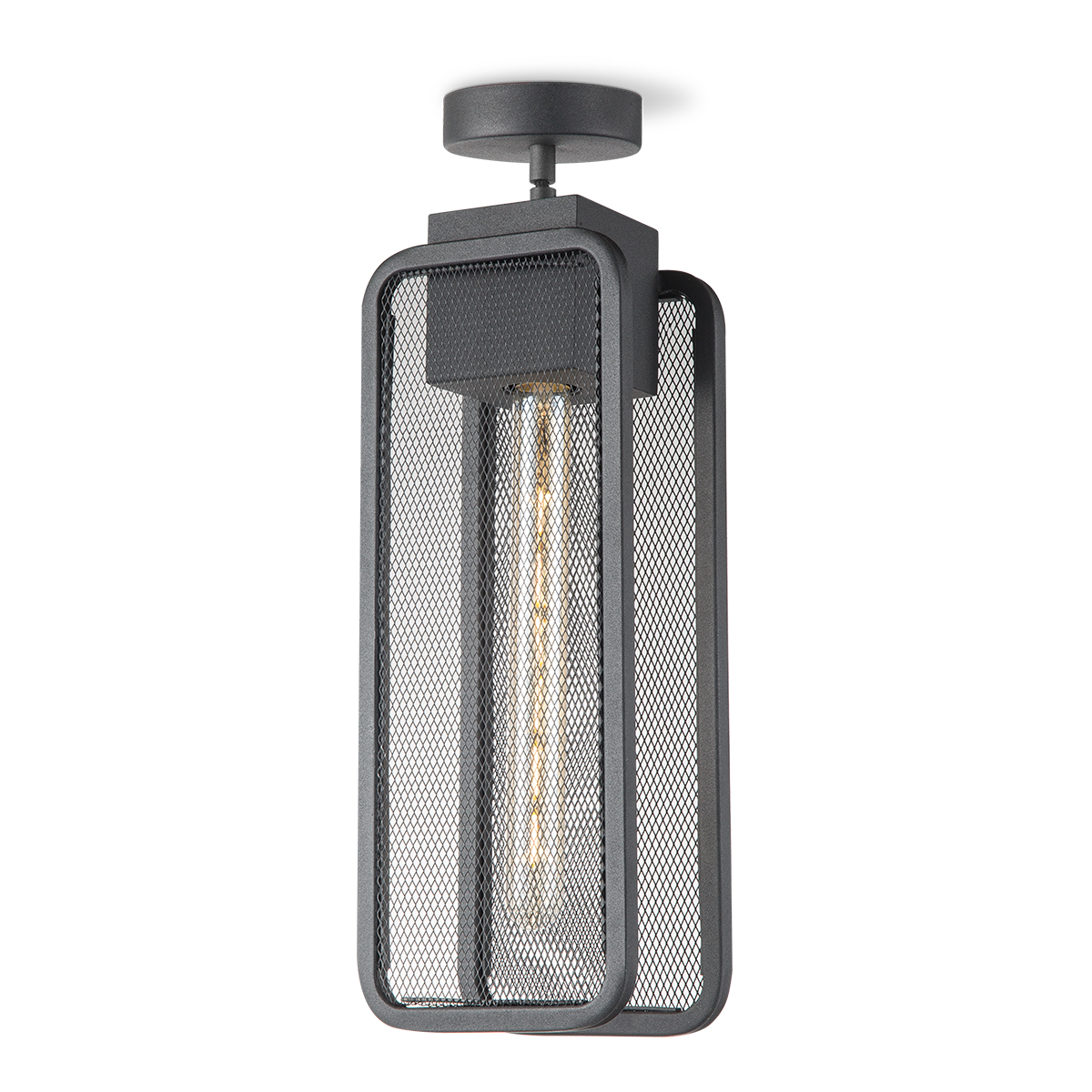 Tangla lighting - TLC5003-01SB - LED Ceiling lamp 1 Light - metal - sand black - double mesh - E27
