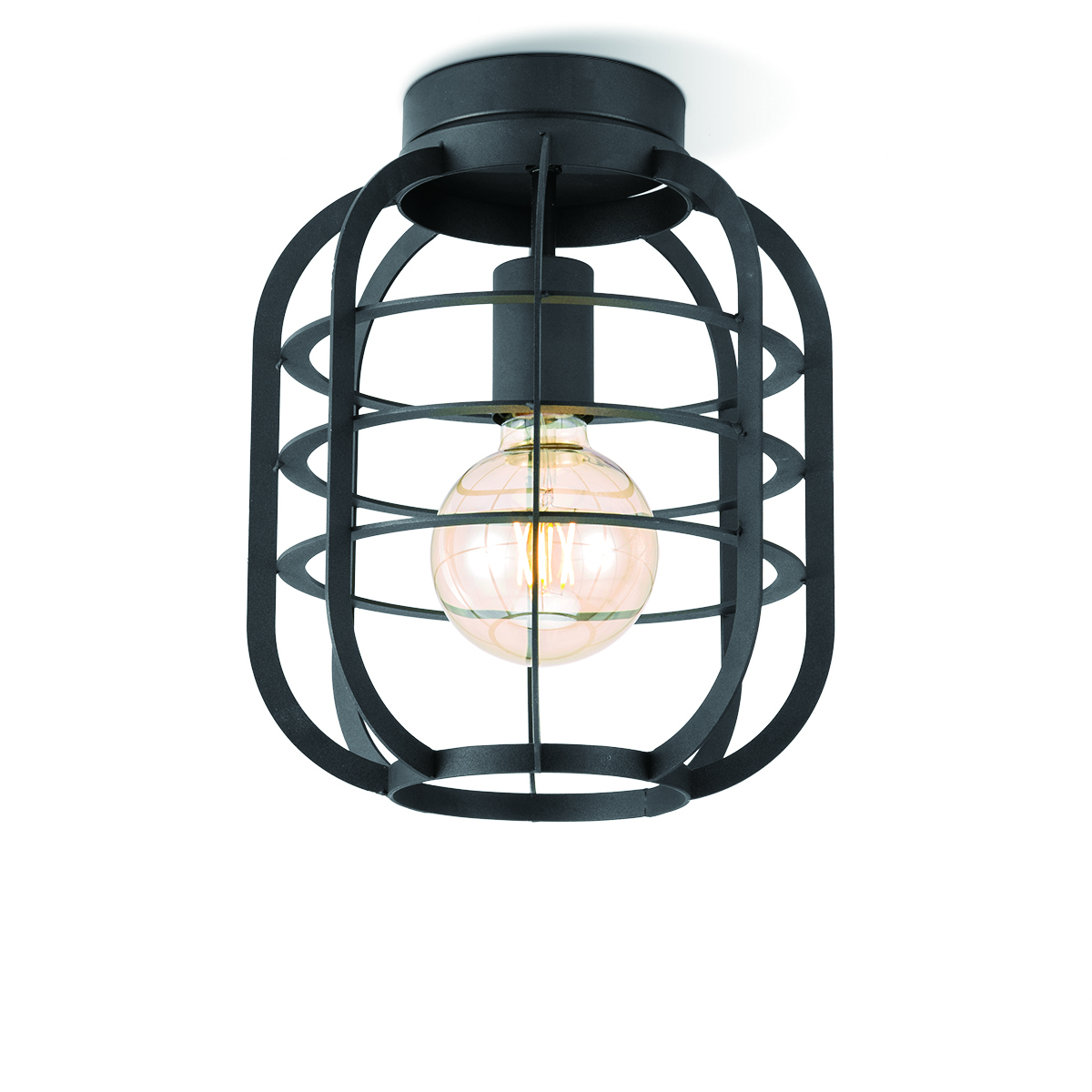 Tangla lighting - TLC5005-01SB - LED Ceiling lamp 1 Light - metal - sand black - medium - blade - E27