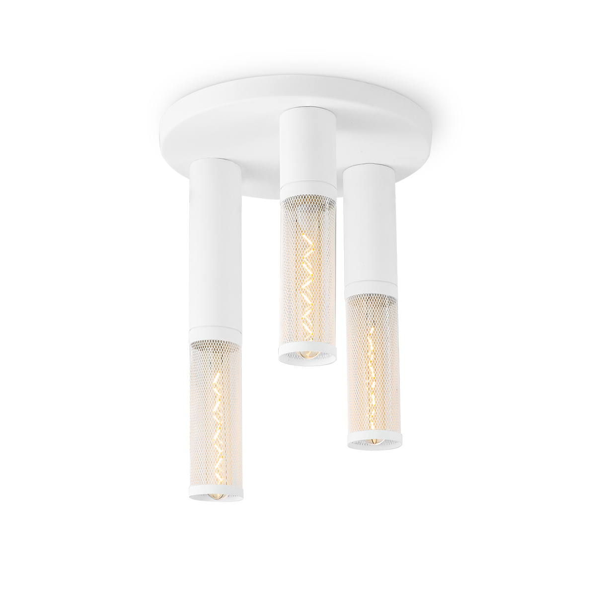 Tangla lighting - TLC5011-03SW - LED Ceiling lamp 3 Lights - metal - sand white - mesh - E27