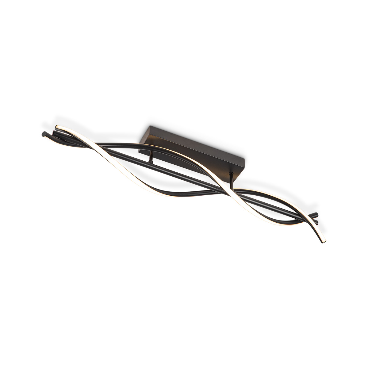 Tangla lighting - TLC7611-01BK - LED Ceiling lamp - metal - sand black - twist bar - medium