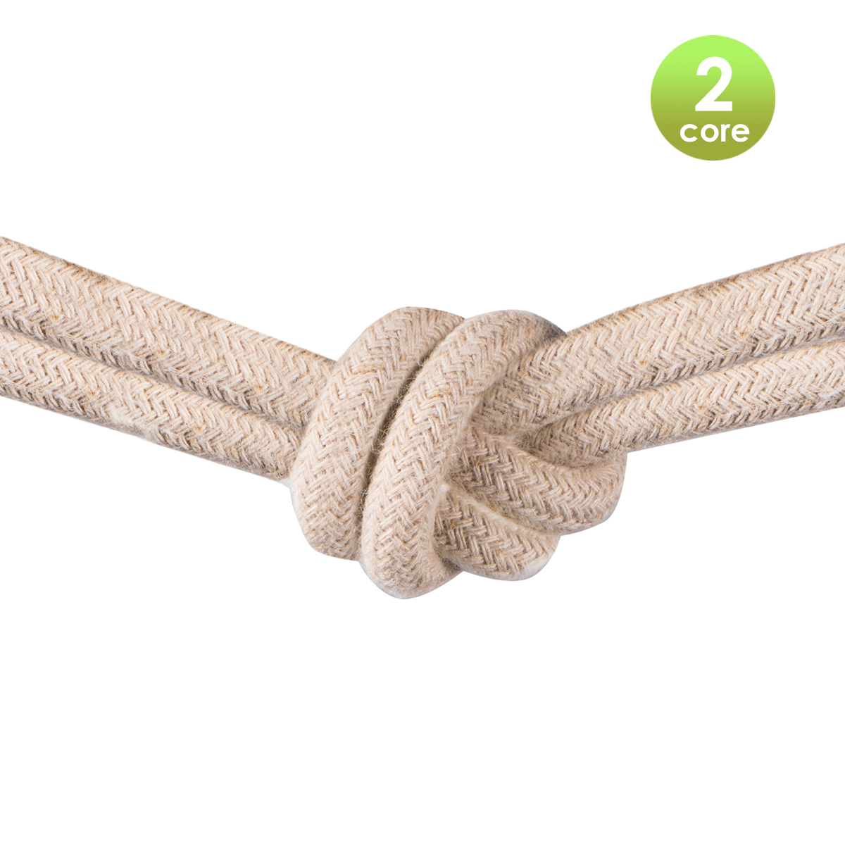 Tangla lighting - TLCB04012WT - Cotton cable 2 core - in antique white