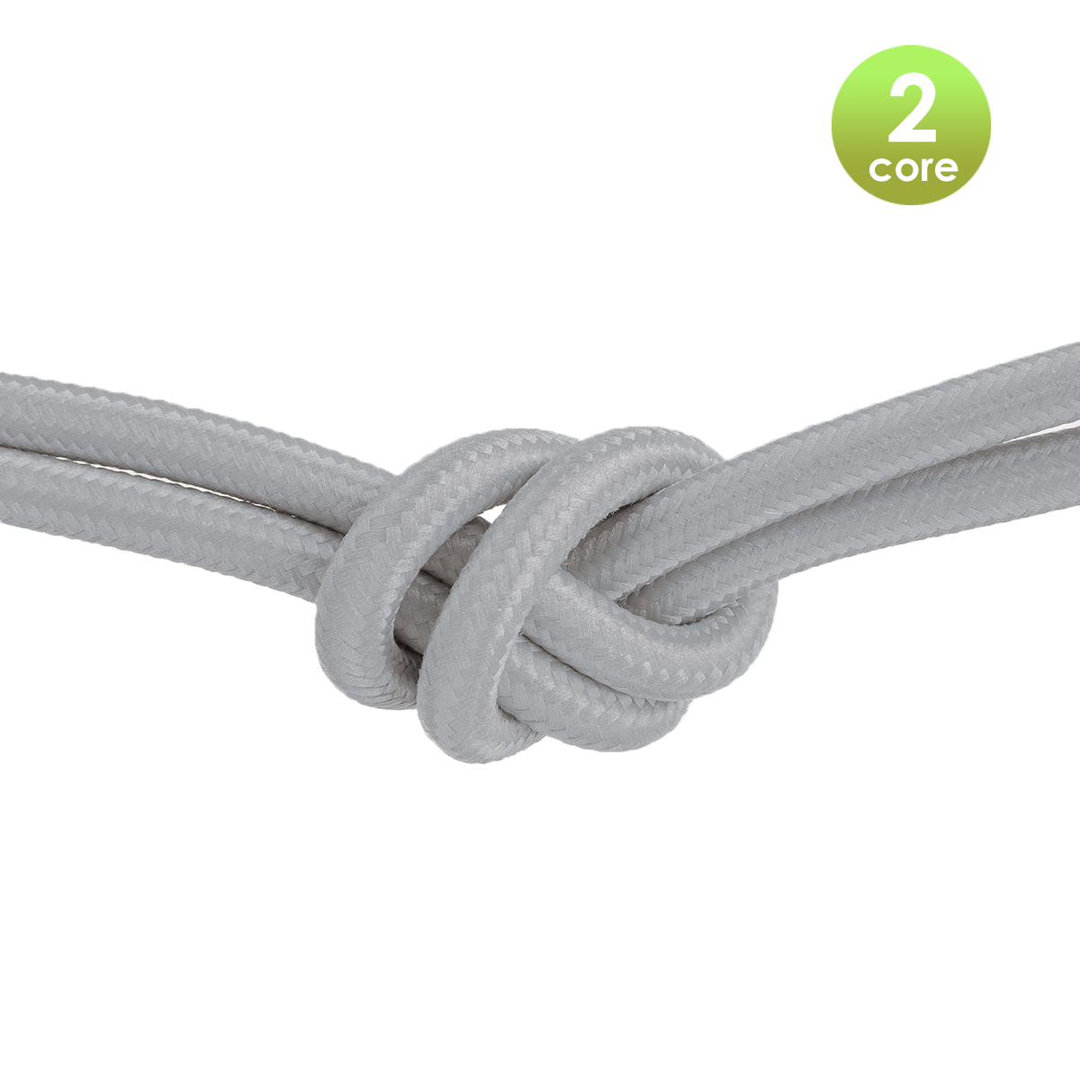 Tangla lighting - TLCB01003BW - Fabric cable 2 core - in antique flash white