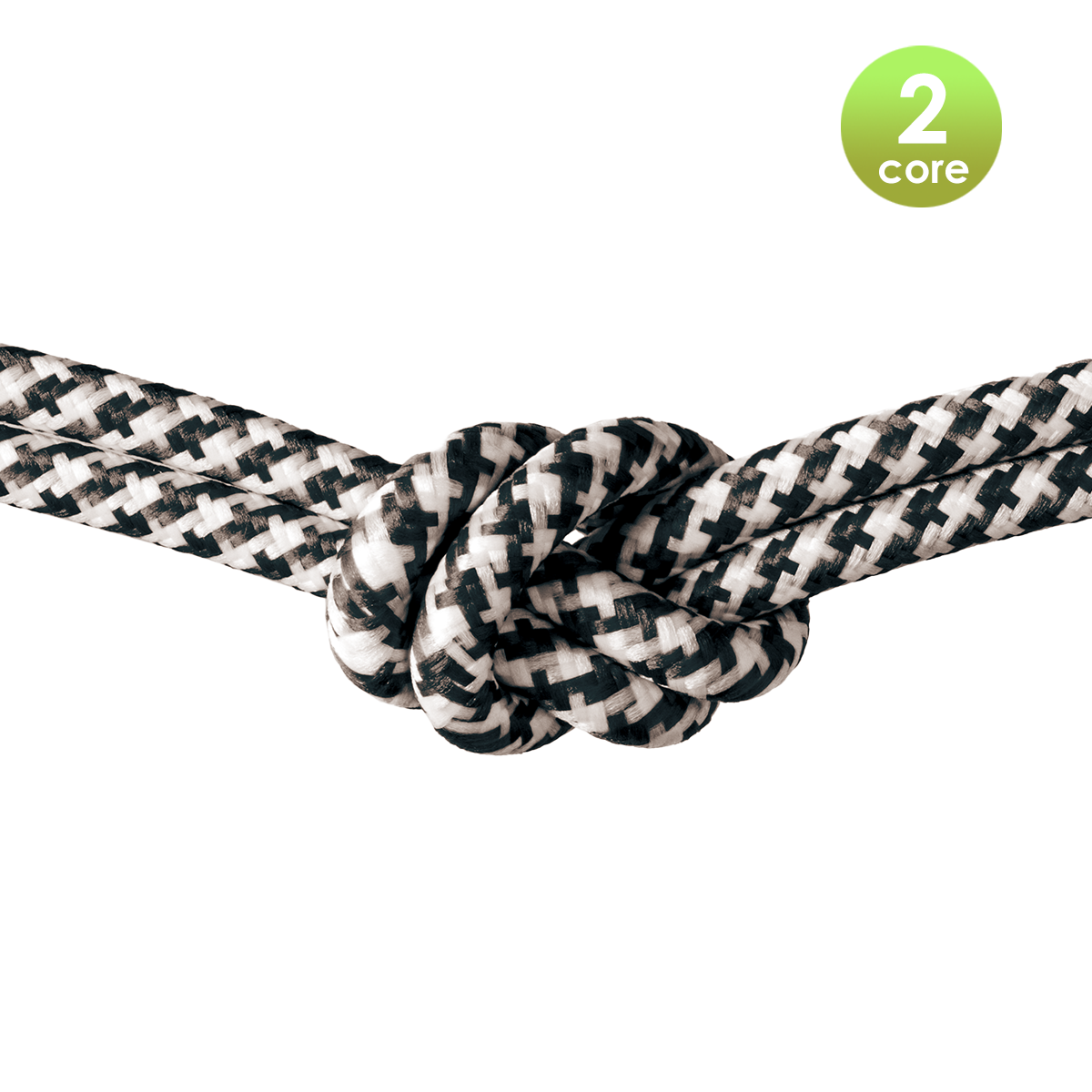 Tangla lighting - TLCB03002E - Fabric cable 2 core - in black and white - star small