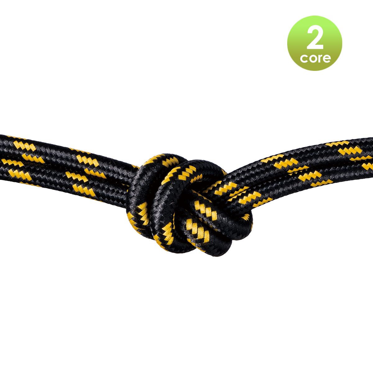Tangla lighting - TLCB03005C - Fabric cable 2 core - in black and yellow