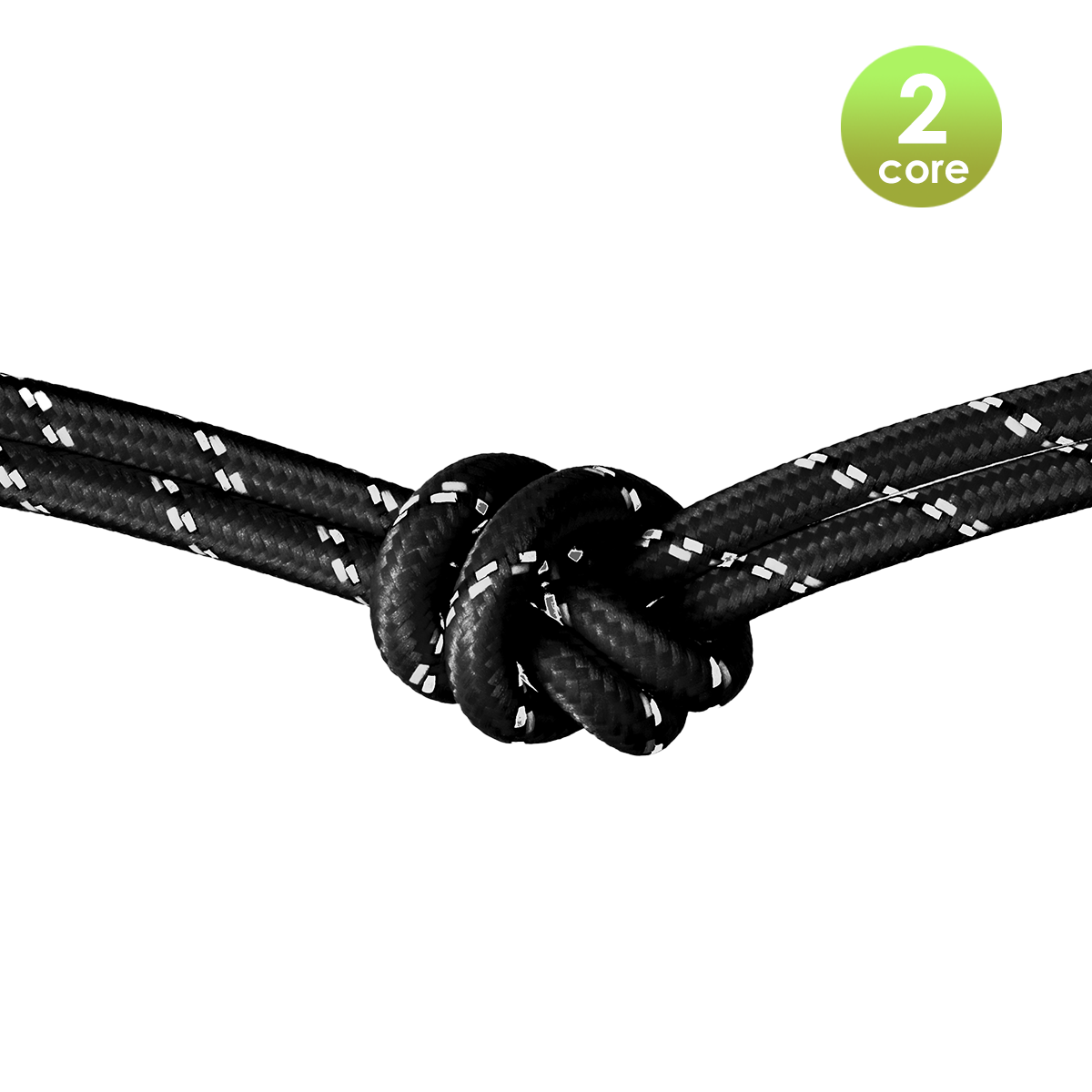 Tangla lighting - TLCB03004D - Fabric cable 2 core - in black dominant and white