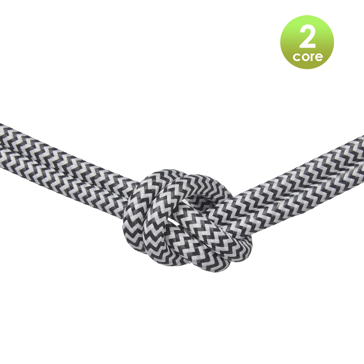 Tangla lighting - TLCB03002A - Fabric cable 2 core - in brown and white
