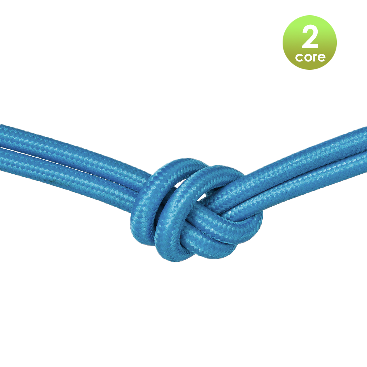 Tangla lighting - TLCB01008BL - Fabric cable 2 core - in cyan blue