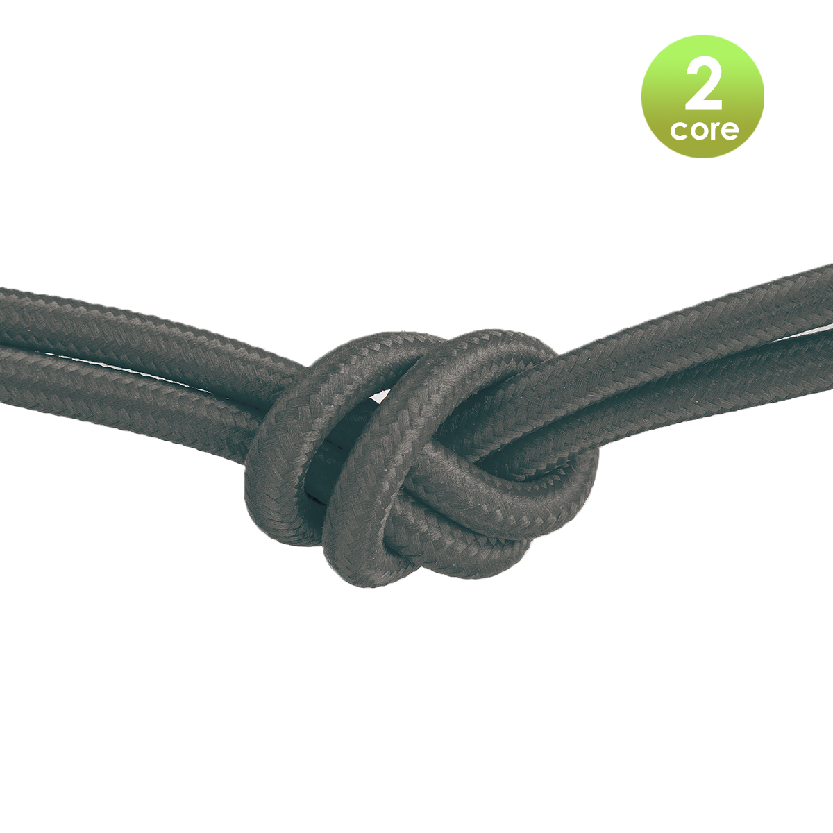 Tangla lighting - TLCB01007BW - Fabric cable 2 core - in dark green spring