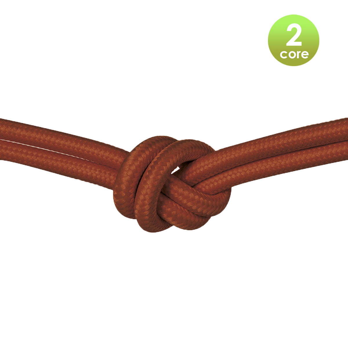 Tangla lighting - TLCB01011KH - Fabric cable 2 core - in deep red khaki