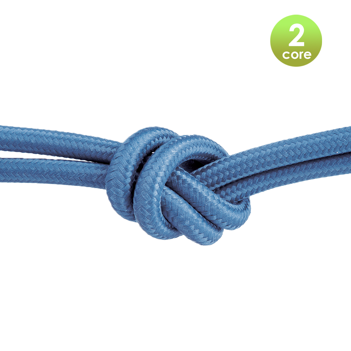 Tangla lighting - TLCB01003BL - Fabric cable 2 core - in deep sky blue