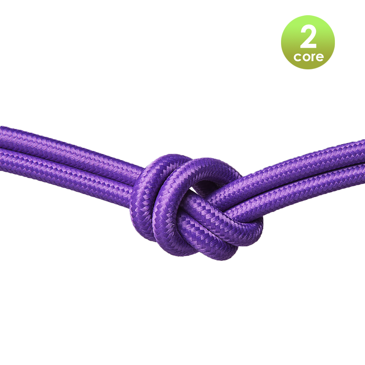 Tangla lighting - TLCB01004PP - Fabric cable 2 core - in glossy purple