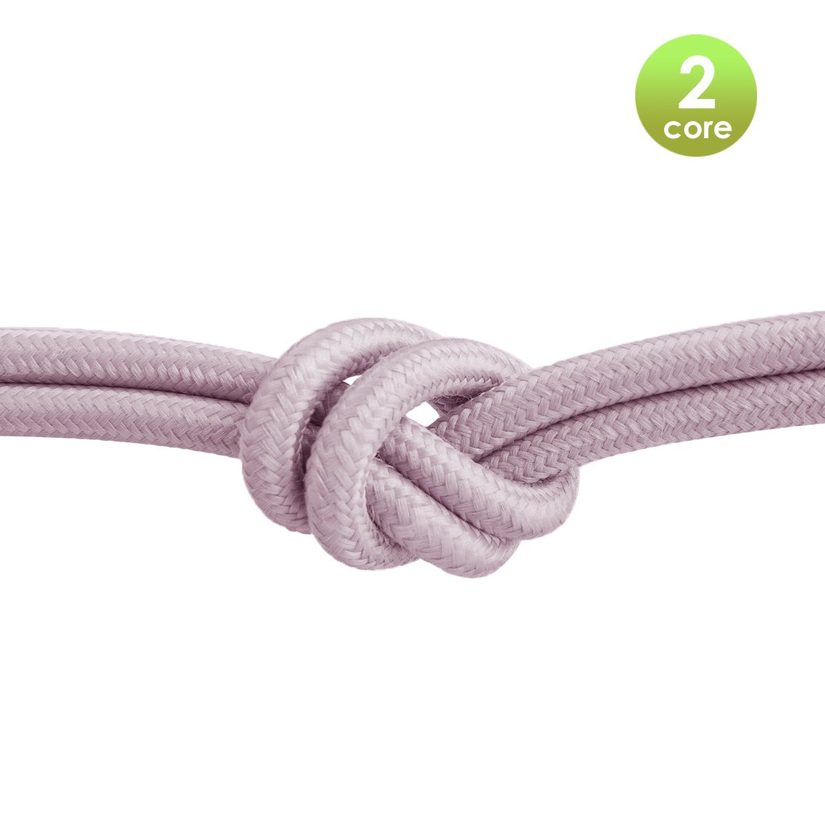 Tangla lighting - TLCB01001PP - Fabric cable 2 core - in mat pale grey