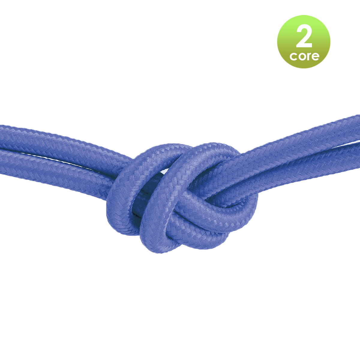 Tangla lighting - TLCB01011BL - Fabric cable 2 core - in medium blue