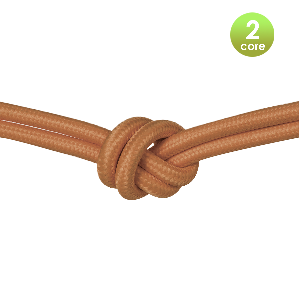 Tangla lighting - TLCB01010KH - Fabric cable 2 core - in orange khaki