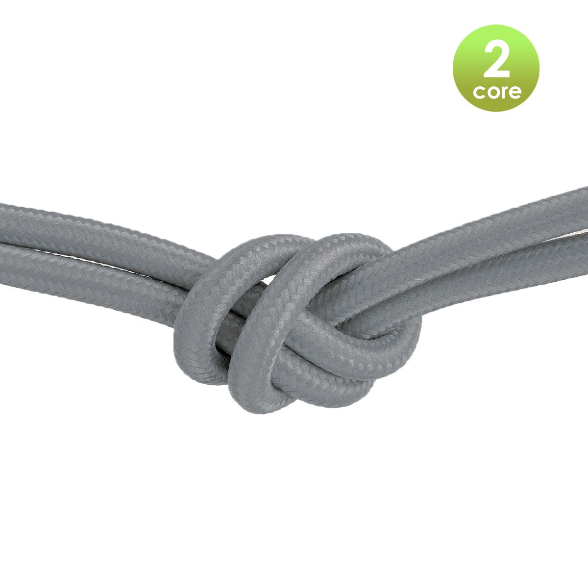 Tangla lighting - TLCB01005BW - Fabric cable 2 core - in platinum grey