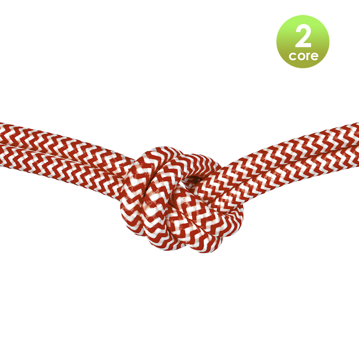 Tangla lighting - TLCB03006A - Fabric cable 2 core - in red and white - dark