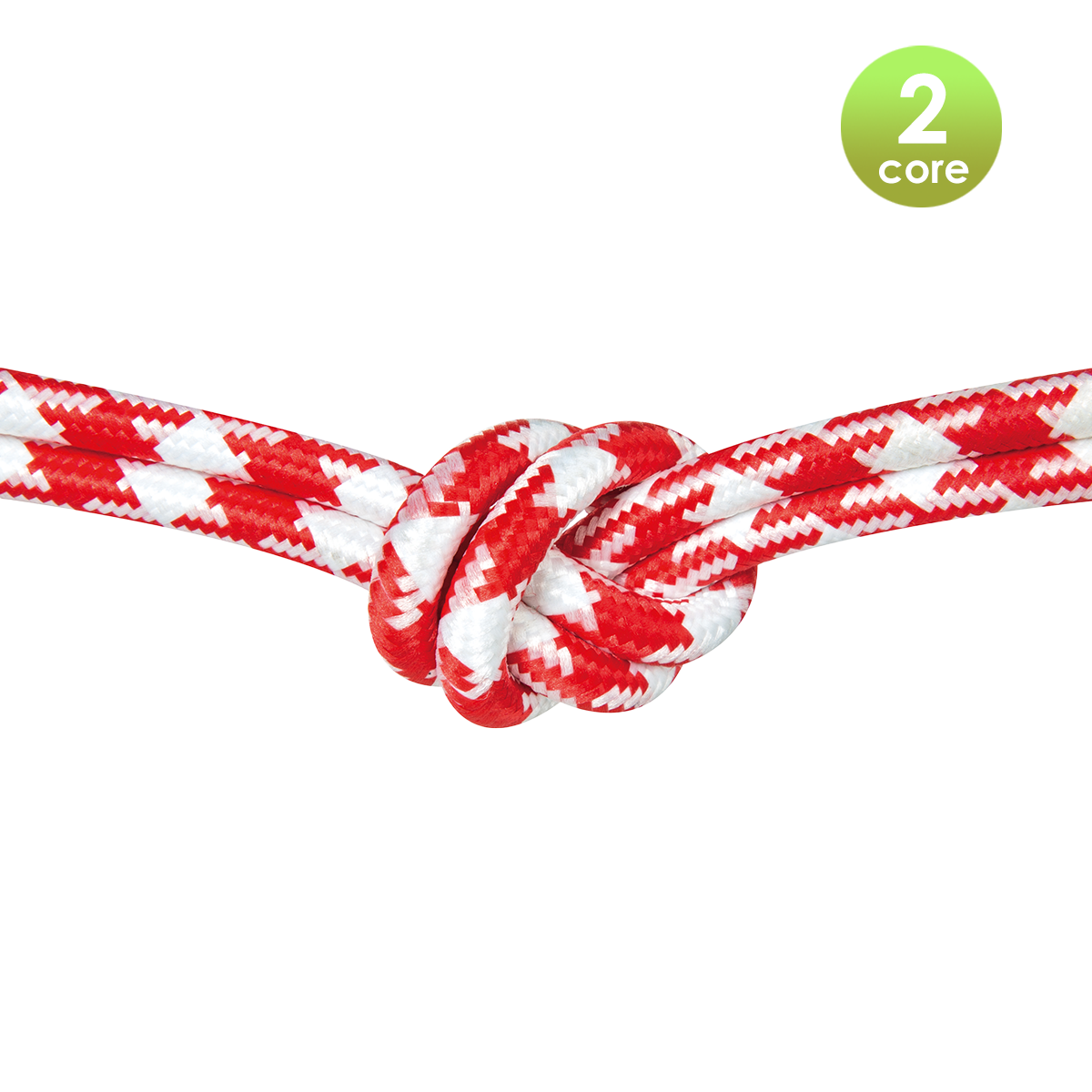 Tangla lighting - TLCB03001F - Fabric cable 2 core - in red and white - star
