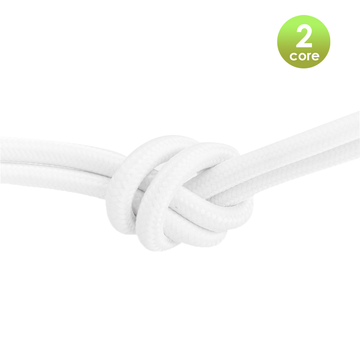 Tangla lighting - TLCB01001BW - Fabric cable 2 core - in white
