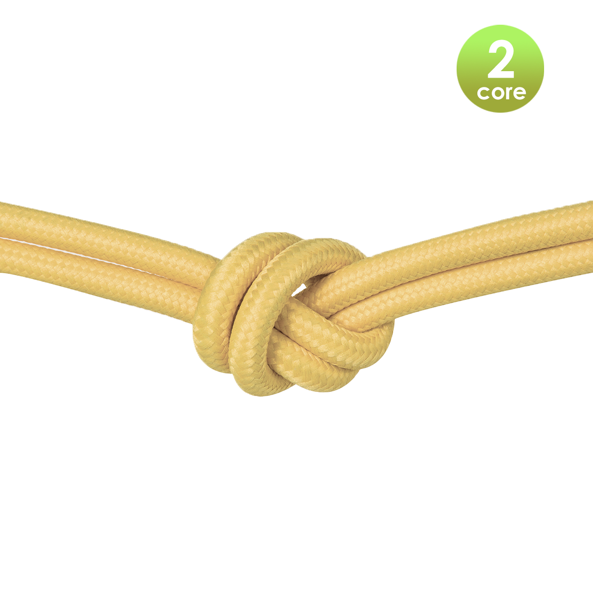 Tangla lighting - TLCB01009KH - Fabric cable 2 core - in yellow khaki