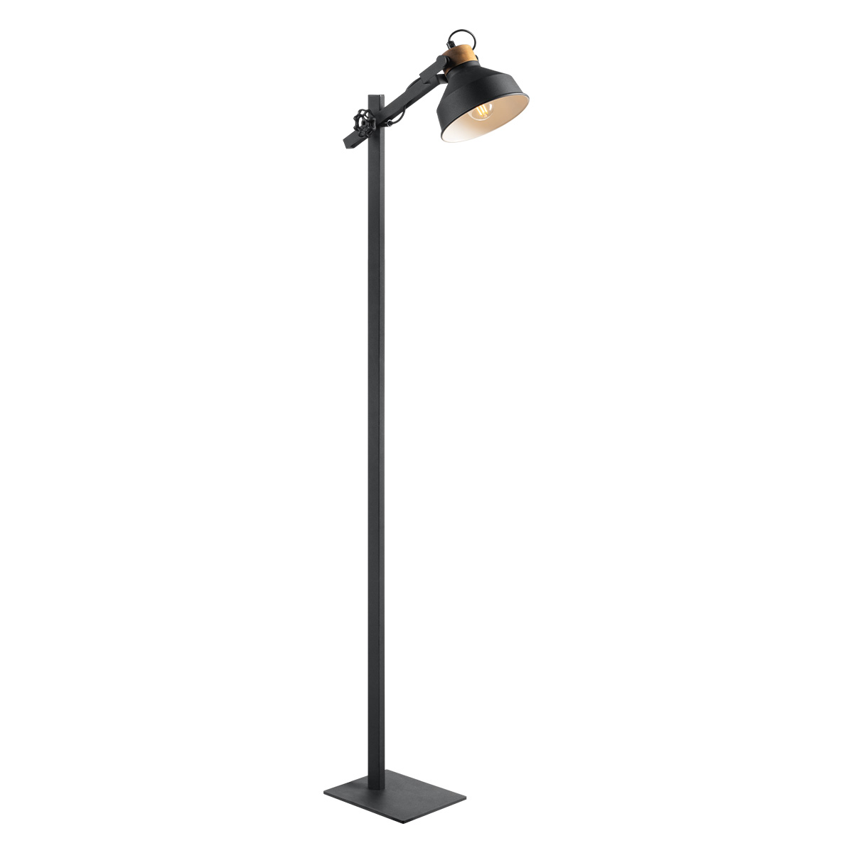 Tangla lighting - TLF7413-01BN - LED Floor lamp 1 Light - FSC wood - sand black + natural - sieben hexagon - E14