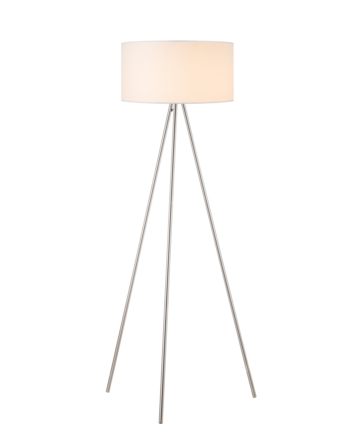 Tangla lighting - TLF7398-01WT - LED Floor lamp 1 Light - metal + TC fabric - mat satin - metal tripod - E27