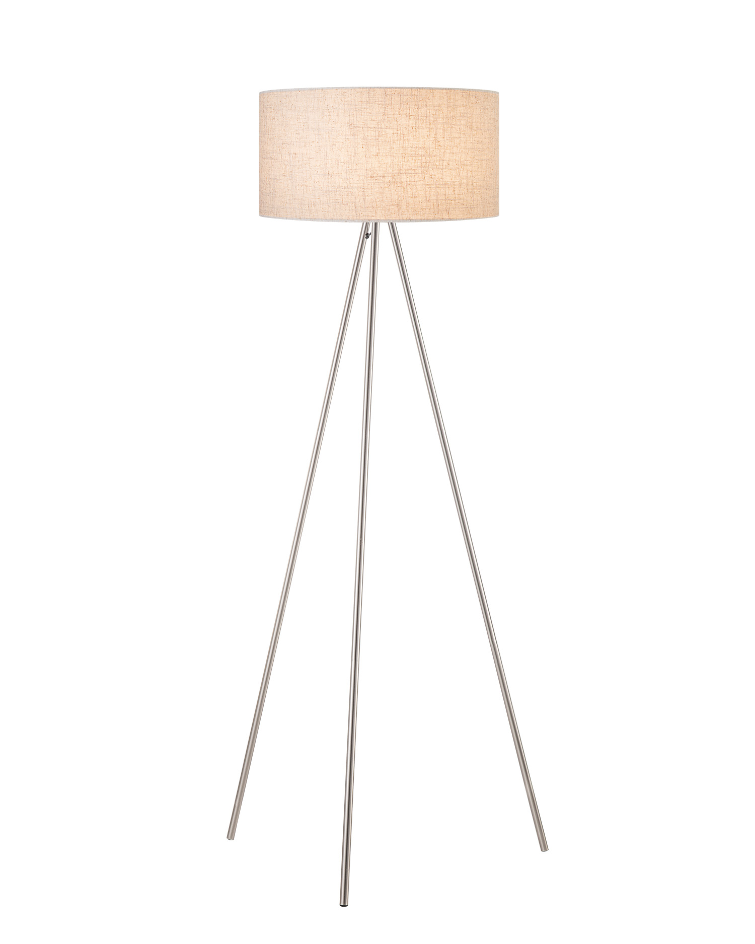 Tangla lighting - TLF7398-01NT - LED Floor lamp 1 Light - metal + linen - mat satin - cross tripod - E27