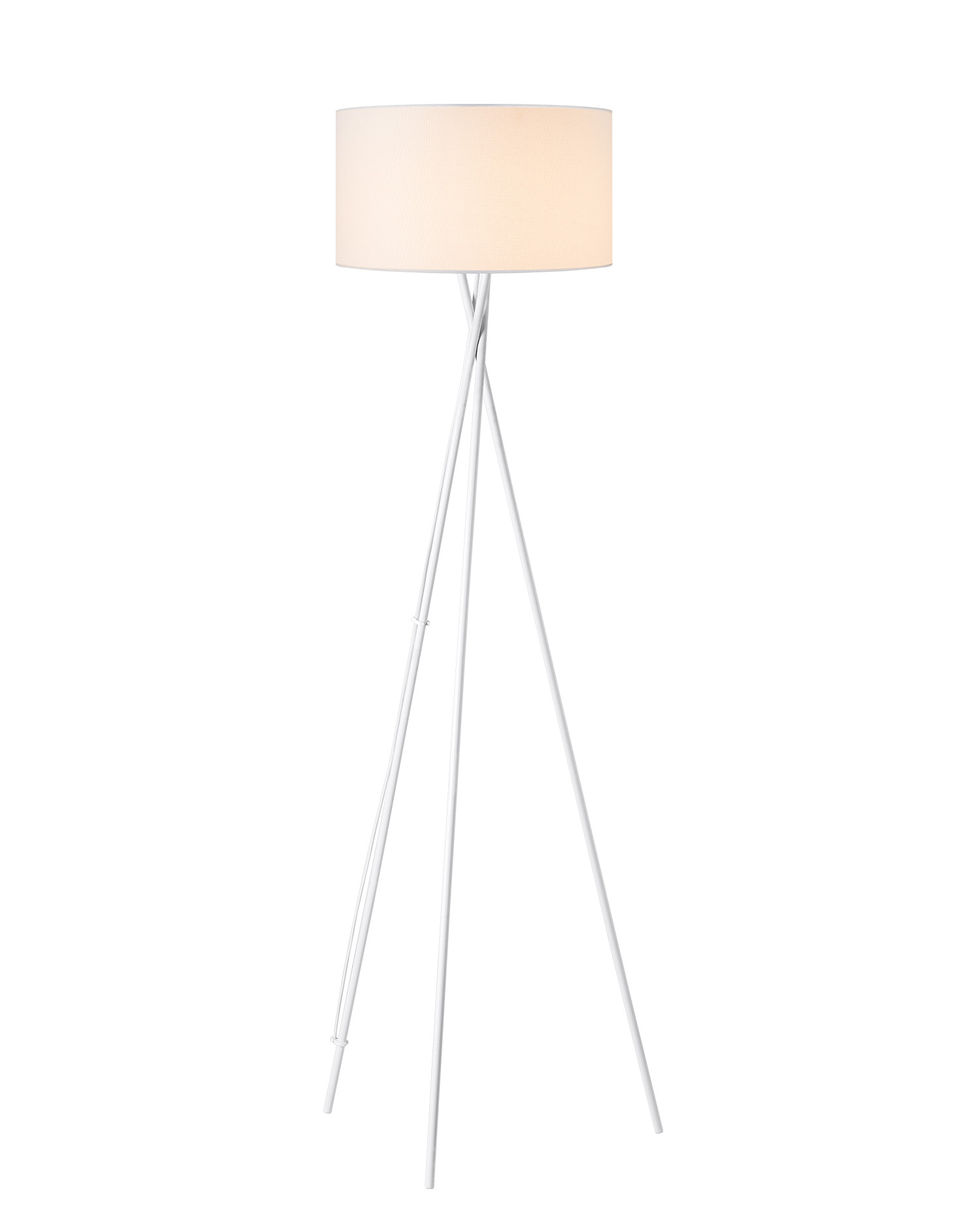 Tangla lighting - TLF7399-01WT - LED Floor lamp 1 Light - metal + linen - white - cross tripod - E27