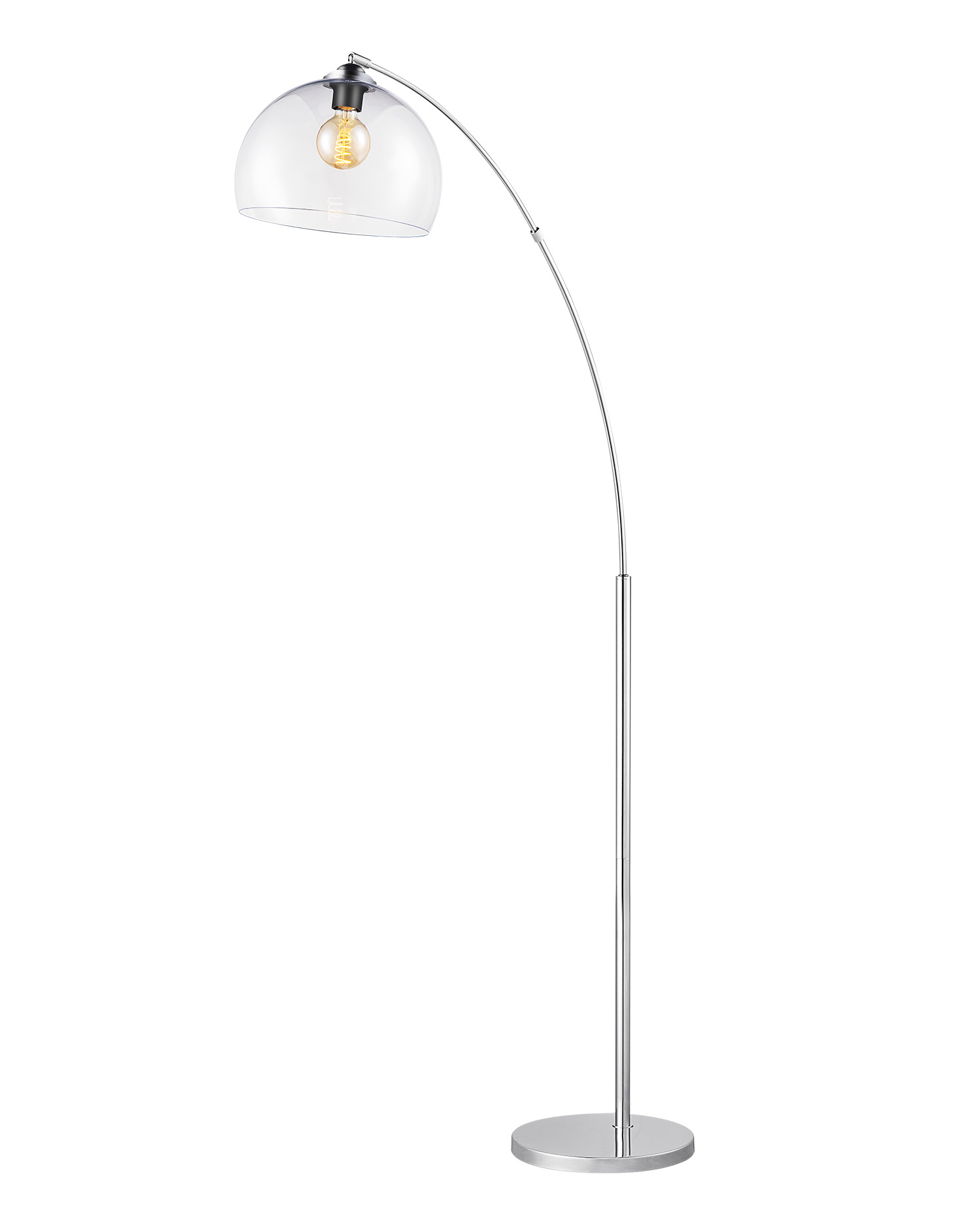Tangla lighting - TLF7402-01CL - LED Floor lamp 1 Light - metal + plastic - chrome - fischer - large - E27