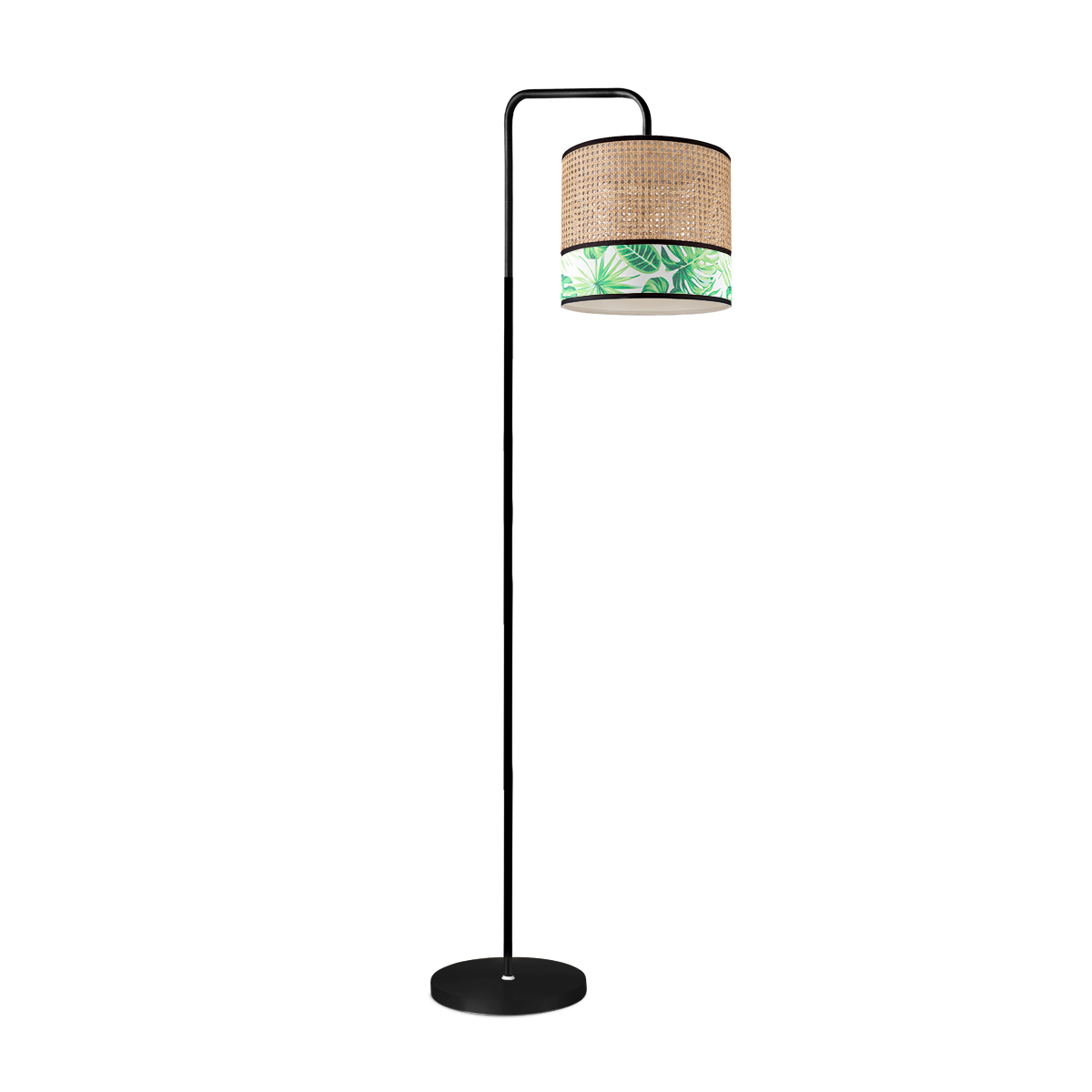 Tangla lighting - TLF7011-30A - LED Floor lamp 1 Light - metal + rattan + TC fabric - spring - sieben leaf - E27