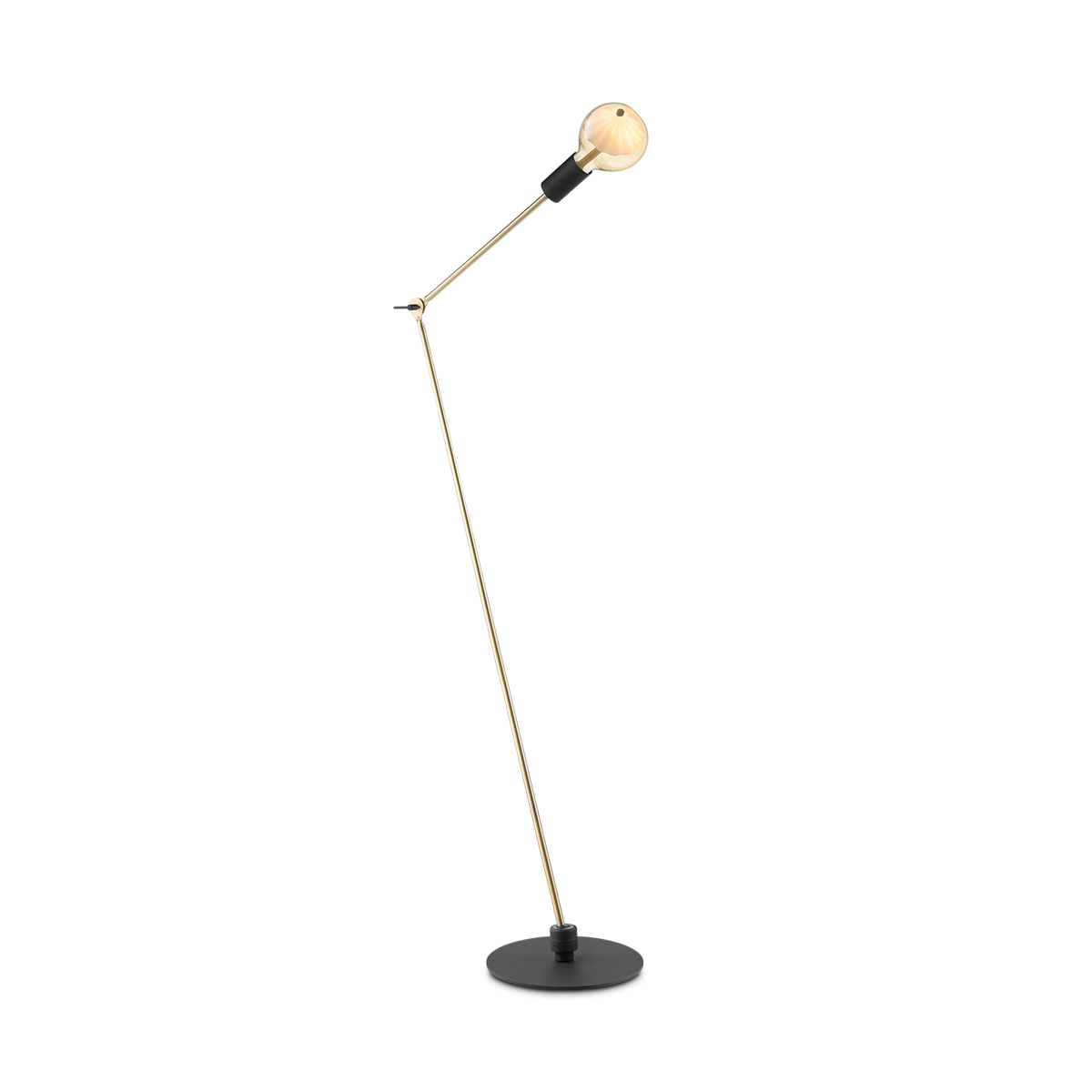 Tangla lighting - TLF7046-01BS - LED Floor lamp 1 Light - metal - sand black + brass - move me revolve - E27