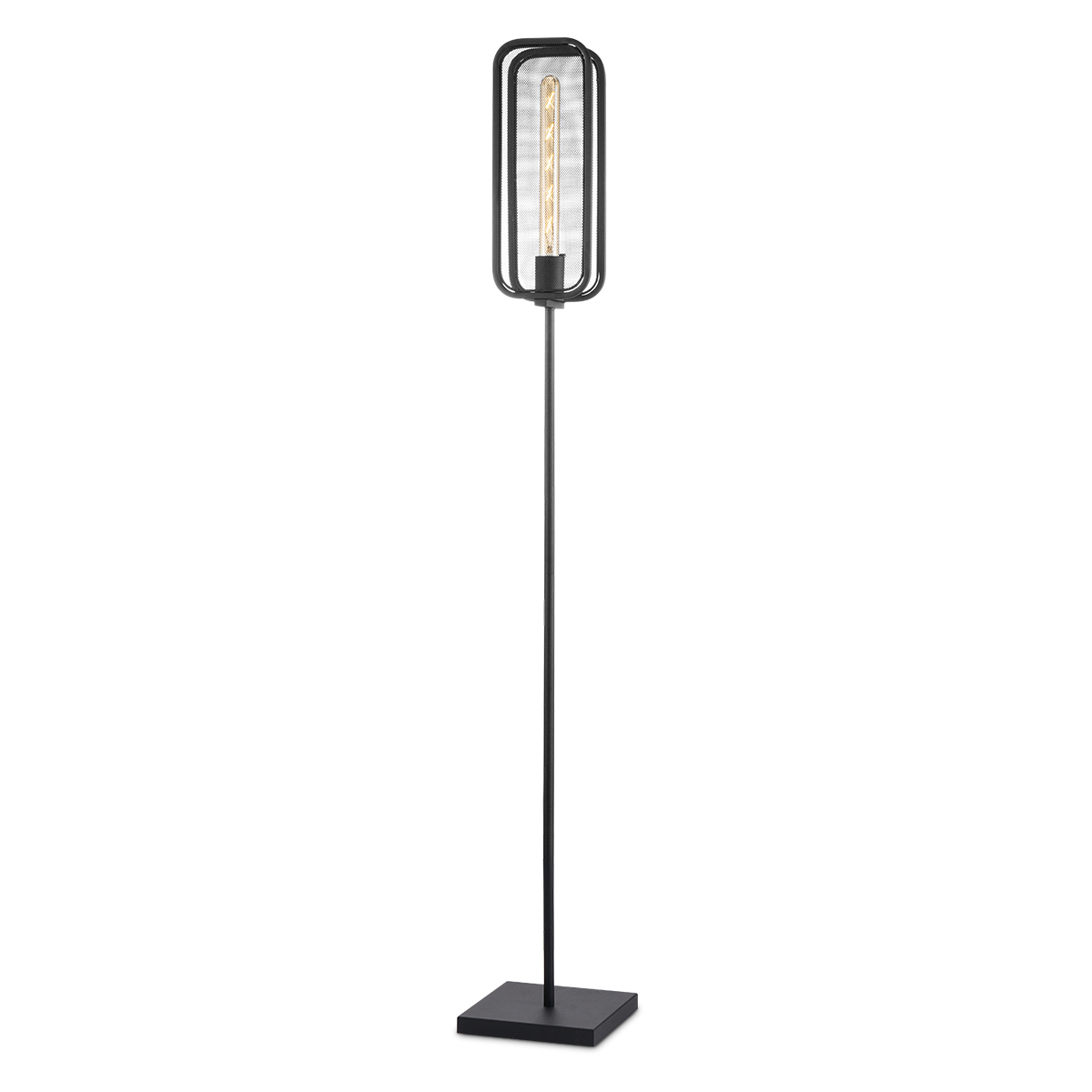 Tangla lighting - TLF7050-01SB - LED Floor lamp 1 Light - metal - sand black - double mesh - E27