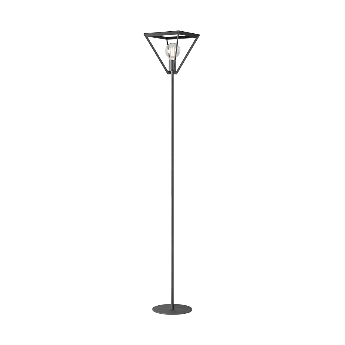 Tangla lighting - TLF7070-03SB - LED Floor lamp 1 Light - metal - sand black - pyramid - E27