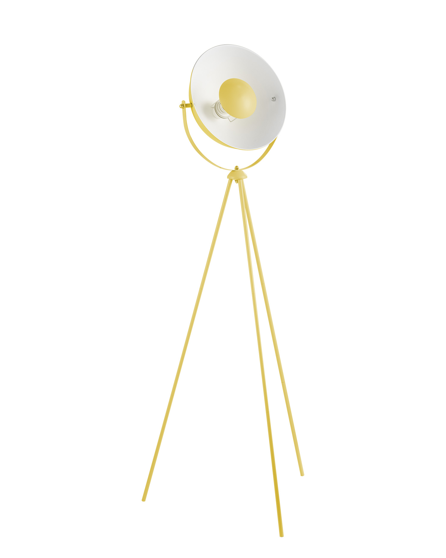 Tangla lighting - TLF7400-01YL - LED Floor lamp 1 Light - metal - yellow - curve - tripod - E27