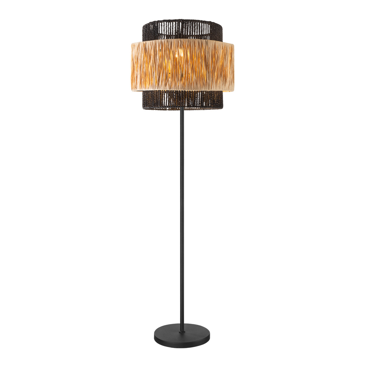 Tangla lighting - TLF7438-01NB - LED Floor lamp 1 Light - sea grass + paper rope - sand black + natural - large - E27