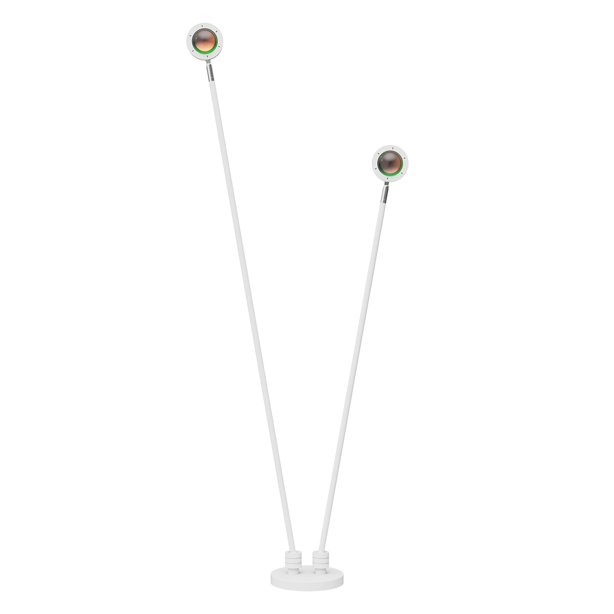 Tangla lighting - TLF7202-02WD - LED Floor lamp 2 Lights - metal + glass - sand white - swing aura