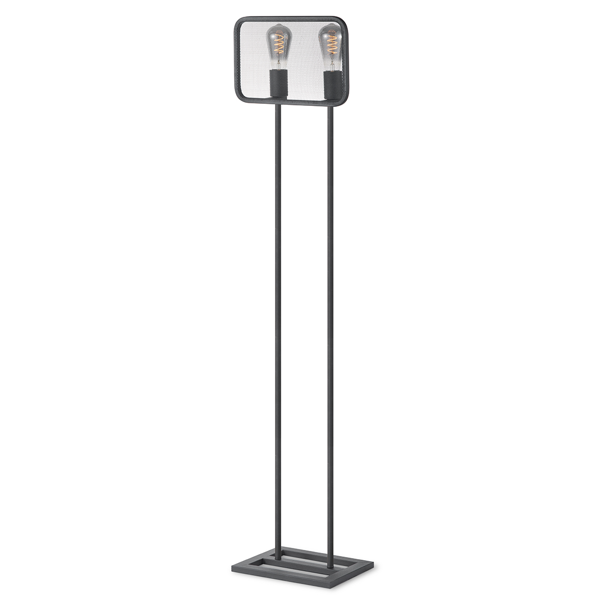 Tangla lighting - TLF2004-02SB - LED Floor lamp 2 Lights - metal - sand black - double mesh - E27
