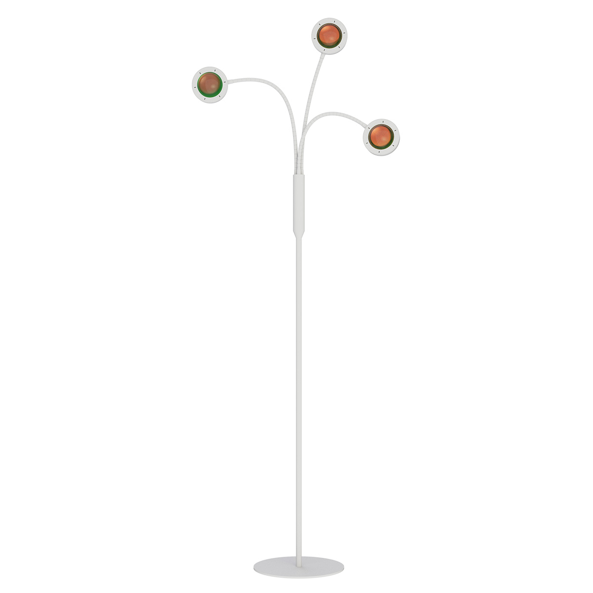 Tangla lighting - TLF7345-03SW - LED Floor lamp 3 Lights - metal + glass - sand white - flower aura