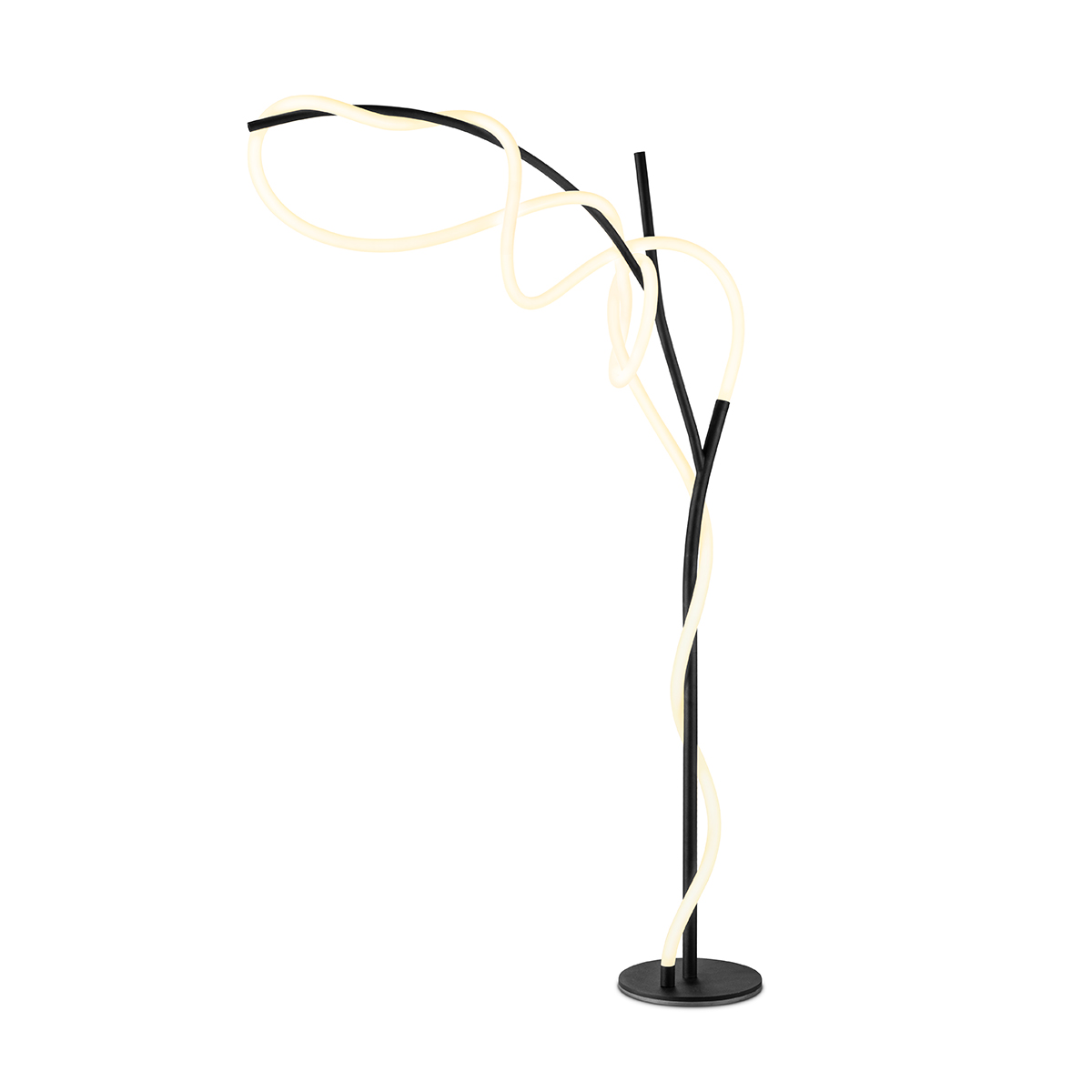 Tangla lighting - TLF7068-25SB - LED Floor lamp - metal + LED silicon tube - sand black - twist fischer